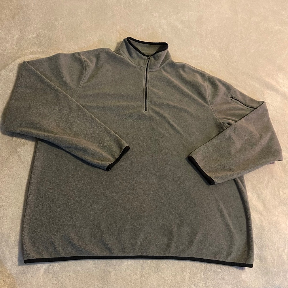 Vintage‎ OLD NAVY Men's Fleece Quarter Zip Pullover Sweater Gray XL Sweatshirt